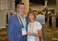 Raul Millan with Vision Import Group and his wife Illeana are walking the floor.